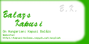 balazs kapusi business card
